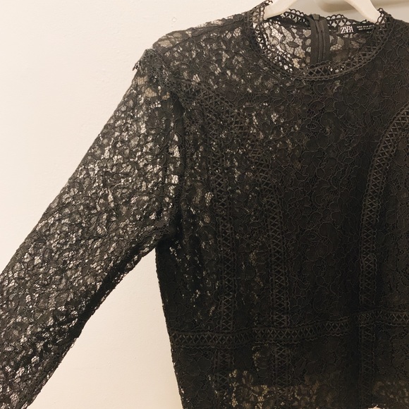 [Like New] Zara Guipure Lace Blouse - Picture 2 of 7